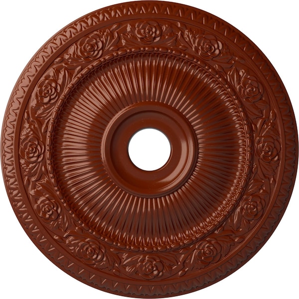 Ekena Millwork Logan Ceiling Medallion (Fits Canopies up to 6 1/8"), 24 1/4"OD x 3 7/8"ID x 2"P, Firebrick CM24LO1FIF - main